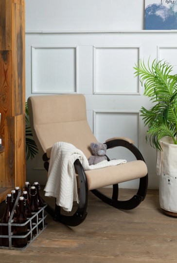 Кресло-качалка в гостиную Корсика, ткань Amigo Beige 34-Т-AB в Комсомольске-на-Амуре - изображение 8
