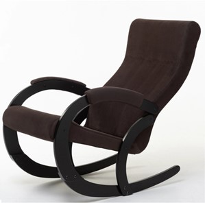 Кресло-качалка в гостиную Корсика, ткань Amigo Coffee 34-Т-AC в Комсомольске-на-Амуре