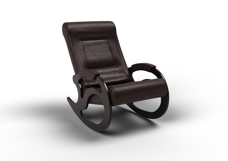 Кресло-качалка Вилла, экокожа крем 11-К-КР в Хабаровске - изображение 1