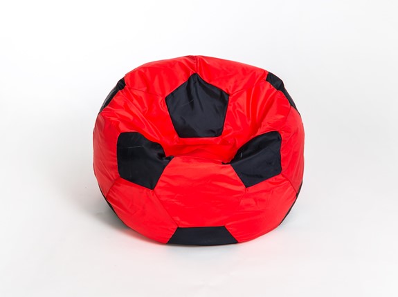 Кресло-мешок Мяч большой, красно-черный в Хабаровске - изображение