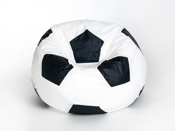 Кресло-мешок Мяч малый, бело-черный в Хабаровске - изображение