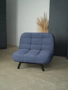 Мягкое кресло Абри опора металл (синий) в Комсомольске-на-Амуре - предосмотр 8