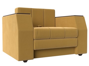 Кресло-кровать Атлантида, Желтый (Микровельвет) в Хабаровске