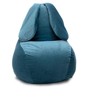 Кресло-игрушка Зайка (длинные уши), синий в Комсомольске-на-Амуре