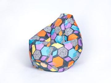 Кресло-мешок Груша малое, велюр принт, геометрия в Хабаровске