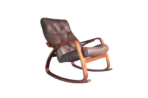 Кресло-качалка Гранд, замша шоколад в Хабаровске - изображение