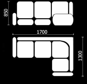 Кухонный диван Нео КМ-01 (168х128 см.) в Хабаровске - предосмотр 3