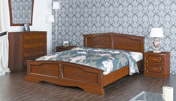 Кровать двуспальная Елена (Орех) 180х200 в Комсомольске-на-Амуре