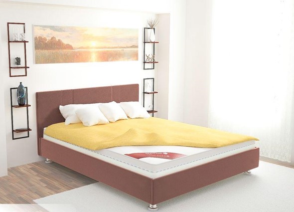 Кровать полутороспальная Вена 140х200 (с основанием) в Хабаровске - изображение