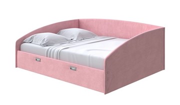 Кровать в спальню Bono 160х200, Велюр (Casa Жемчужно-розовый) в Хабаровске