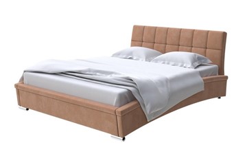 Кровать спальная Corso-1L 140x200, Микровелюр (Manhattan Брауни) в Хабаровске
