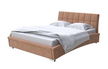 Кровать в спальню Corso-1L 160x200, Микровелюр (Manhattan Брауни) в Хабаровске