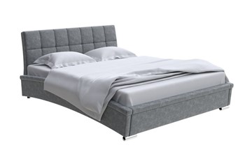 Кровать в спальню Corso-1L 180х200, Велюр (Gratta 4 Серый космос) в Хабаровске