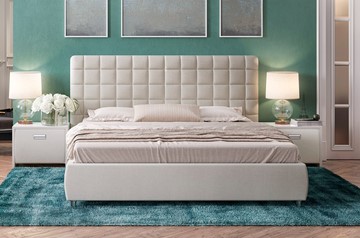 Кровать спальная Corso-3 160х200, Искусственная шерсть (Лама Лён) в Хабаровске
