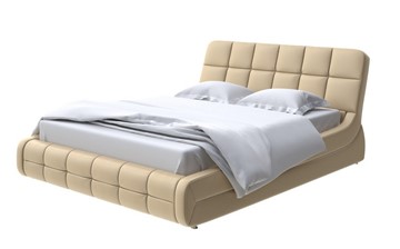 Спальная кровать Corso-6 140x200, Экокожа (Золотой перламутр) в Хабаровске