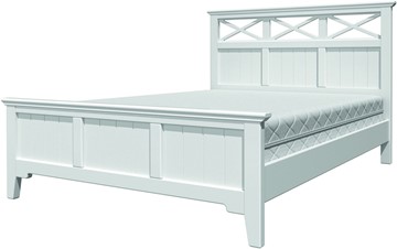 Кровать спальная Грация-5 с белым карнизом (Белый Античный) 160х200 в Хабаровске