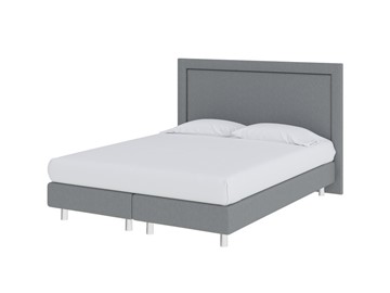 Двуспальная кровать London Boxspring Elite 160х200, Рогожка (Savana Grey (серый)) в Хабаровске