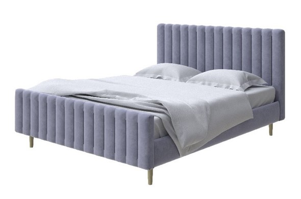 Спальная кровать Madison 200x200, Велюр (Casa Благородный серый) в Хабаровске - изображение
