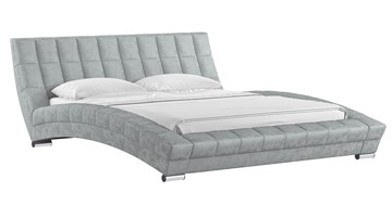 Спальная кровать Оливия 160 арт. Дарлинг грей сандал (светло-серый) с основанием в Хабаровске