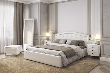 Кровать спальная Верона 1,6 белый (экокожа) в Хабаровске - предосмотр 3