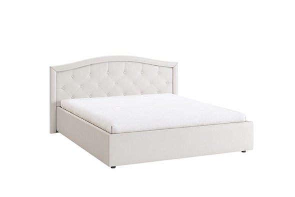 Кровать спальная Верона 1,6 белый (экокожа) в Хабаровске - изображение