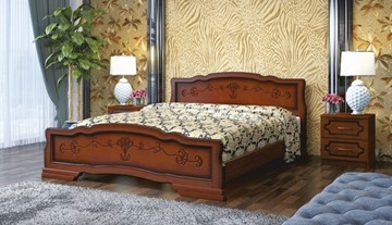 Кровать двуспальная Карина-6 (Орех) 160х200 в Комсомольске-на-Амуре
