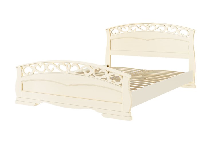 Двуспальная кровать Грация-1 (слоновая кость) 160х200 в Комсомольске-на-Амуре - изображение 1
