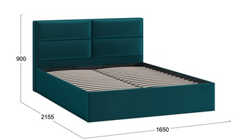 Кровать с механизмом двуспальная Глосс Тип 1 (Велюр Confetti Izumrud) в Хабаровске - предосмотр 1