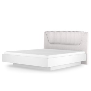 Кровать с подъемным механизмом Марсель-11 (Белый, ткань Catania white) 1400 в Хабаровске - предосмотр