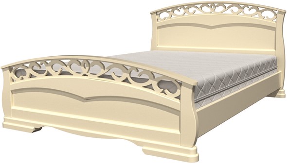 Кровать односпальная  Грация-1 (слоновая кость) 120х200 в Комсомольске-на-Амуре - изображение