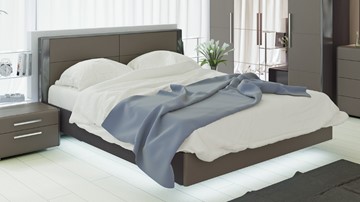 Кровать 2-х спальная Наоми 1600, цвет Фон серый, Джут СМ-208.01.01 в Хабаровске
