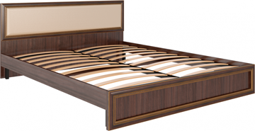 Кровать в спальню Беатрис М10 с мягким изголовьем (Орех Гепланкт) в Хабаровске