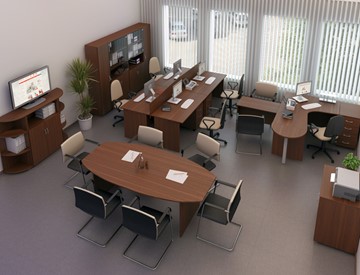 Офисный комплект мебели Комфорт №3 (французский орех) в Хабаровске