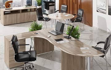 Офисный набор мебели Wave 2, рабочий стол и конференц-стол в Хабаровске