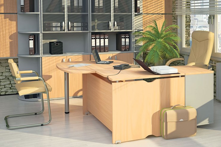 Офисный набор мебели Милан для руководителя отдела в Хабаровске - изображение