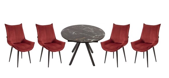 Обеденная зона стол Олимп, 4 стула Осло в Хабаровске - изображение
