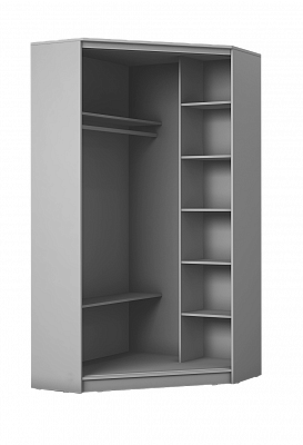 Угловой детский шкаф Хит-У-22-4-77-28, Мишка в интерьере, Белый в Хабаровске - изображение 1