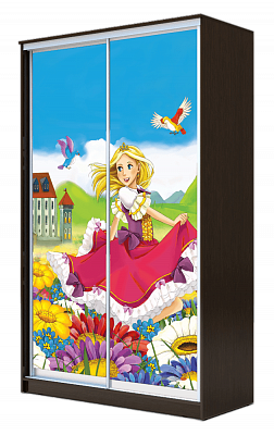 Шкаф 2-дверный ХИТ 23-4-12-77-11, Принцесса, венге в Хабаровске - изображение