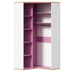 Детский угловой шкаф Урбан 528.060, белый/розовый в Комсомольске-на-Амуре - предосмотр 3