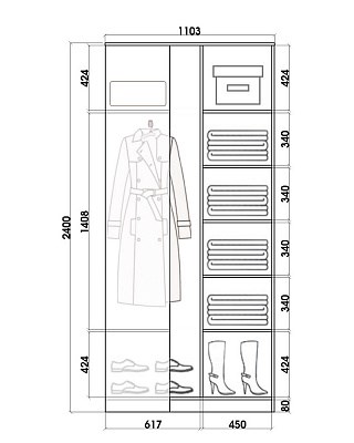 Детский шкаф-купе угловой Хит-У-24-4-77-25, Медвежата, Венге в Хабаровске - изображение 2