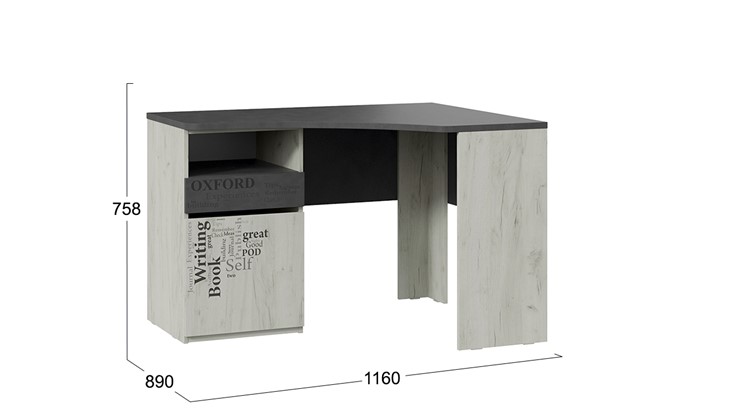 Детский угловой стол с ящиками Оксфорд-2 ТД-399.15.03 в Хабаровске - изображение 5