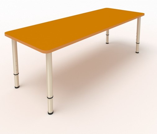 Детский стол 2-местный  (по одну сторону столешн.) СДО-3 (0-3) оранжевый (МДФ) в Хабаровске - изображение