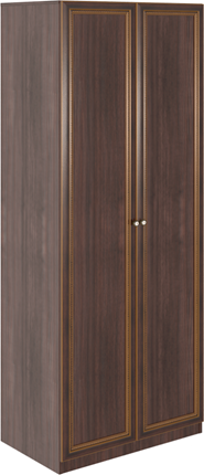 Шкаф двухдверный Беатрис М02 (Орех Гепланкт) в Хабаровске - изображение