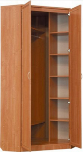 Распашной шкаф 401 угловой со штангой, цвет Венге в Хабаровске - предосмотр 1