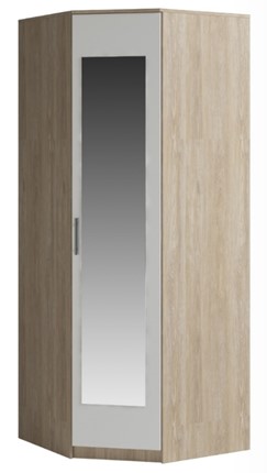 Шкаф Светлана, с зеркалом, белый/дуб сонома в Хабаровске - изображение