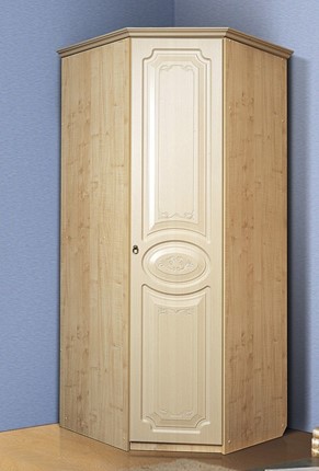 Распашной шкаф угловой Ивушка-5, цвет Дуб беленый в Хабаровске - изображение