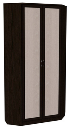 Распашной шкаф 401 угловой со штангой, цвет Венге в Хабаровске - изображение