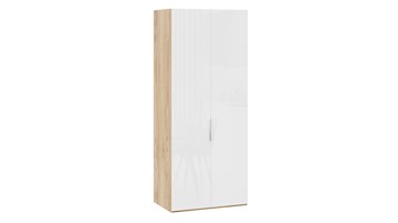 Шкаф для одежды Эмбер СМ-348.07.003 (Яблоня Беллуно/Белый глянец) в Хабаровске