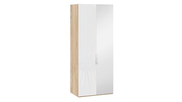 Шкаф для одежды Эмбер СМ-348.07.005 R (Яблоня Беллуно/Белый глянец) в Хабаровске