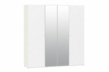 Шкаф 4-х дверный Summit НМ 011.45 Меренга/Белый текстурный в Хабаровске